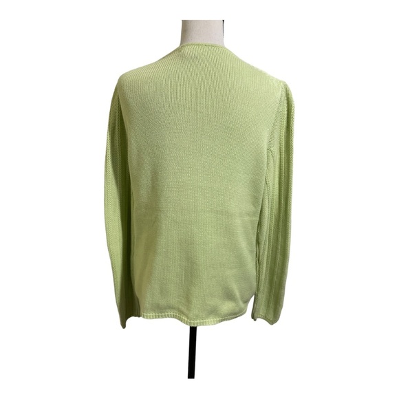 Brooks brothers womens heavy knit V-neck long sleeve sweater light green Large - Picture 5 of 11